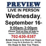 PREVIEW LIVE IN PERSON - Wednesday, Sept. 16th