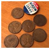 S2 - COLLECTIBLE PENNIES, NIXON/LODGE CAMPAIGN PIN