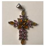 S2 - STERLING SILVER CROSS PENDANT 3.1 GR (A241)
