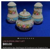 S2 - ELEGANT FLORAL CONDIMENT SET (L44)
