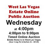 WELCOME TO OUR WED. @4pm ONLINE PUBLIC AUCTION