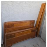 S2 - VINTAGE WOODEN BED FRAME