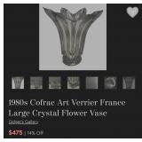 S2 - STUNNING SCULPTED CRYSTAL VASE (L28)