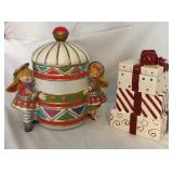 S2 - FESTIVE CERAMIC HOLIDAY CONTAINERS (L41)