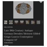 S2 - ORNATE GOLD PORCELAIN SERVING DISH (L10)