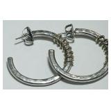STERLING SILVER EARRINGS 15.40GRS