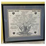 J2 - SILVER & BLACK FAMILY TREE FRAMED 30X28"