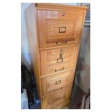J2 - FOUR-DRAWER WOODEN FILE CABINET (G173)