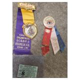 2 ANTIQUE INDEPENDENT ORDER OF ODDFELLOWS RIBBONS