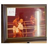 J2 - VINTAGE BOXING PHOTO FRAMED 13X16" (K13)