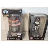 J2 - NFL RAIDERS LOGO LAMP & BOBBLE HEAD (L29)