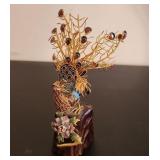 J2 - EMBELLISHED PEACOCK FIGURE 6"T (F34)