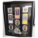 J2 - RAIDERS SUPERBOWL COLLECTIBLES FRAMED (L15)