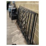 J2 - WROUGHT IRON FENCING, COOLER, CHAIR