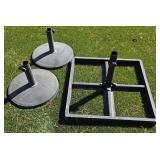 J2 - THREE HEAVY UMBRELLA STANDS (Y118)
