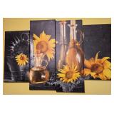 J2 - FOUR-PANEL SUNFLOWER ART (K20)