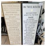 J2 - LIVE YOUR DREAM & IN THIS HOUSE WALL DECOR