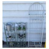 J2 - THREE PLANT STANDS, PLANTER POTS (Y102)