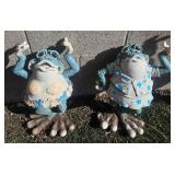 J2 - TWO PIECES OUTDOOR FROG STATUARY (G20)
