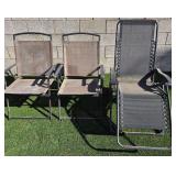 J2 - THREE FOLDING PATIO CHAIRS (G26)