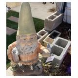 J2- GARDEN GNOME, CEMENT BLOCKS (Y106)