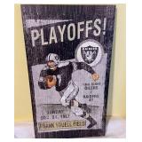 J2 - VINTAGE STYLE RAIDERS PLAYOFFS WOODEN SIGN