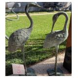 J2 - PAIR OF CRANES GARDEN STATUARY (Y115)