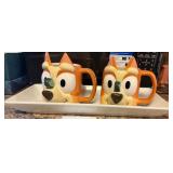 J2 - TWO BINGO CERAMIC MUGS & PLATTER (K11)