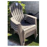 J2 - FOUR STACKING PATIO CHAIRS (Y112)
