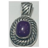 STERLING SILVER GEMSTONE PENDANT 12.00GRS