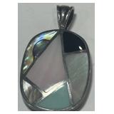 STERLING SILVER GEMSTONE PENDANT 6.20GRS