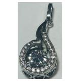 STERLING SILVER CZ PENDANT2.60GRS