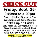 AUCTION PICK UP DAY & HOURS