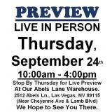 PREVIEW LIVE IN PERSON - Thursday, September 24th
