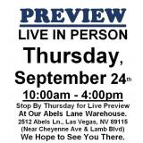 PREVIEW LIVE IN PERSON - Thursday, September 24th