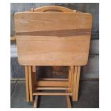 11 - SET OF FOUR FOLDING TABLES W/ RACK (U11)