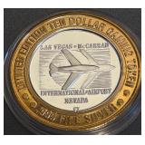 $10 - .999 FINE SILVER GAMING TOKEN