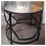 11 - ROUND GLASS-TOP SIDE TABLE (U21)