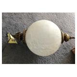 N1 - FROSTED GLASS GLOBE LAMP WITH BRASS FITTINGS