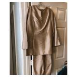 N1 - TAUPE LINEN TWO PIECE SUIT SIZE 8 (M4)