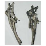 STERLING SILVER EARRINGS 6.60GRS