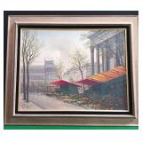 513 - PARIS STREET SCENE ART FRAMED 26X33" (P16)