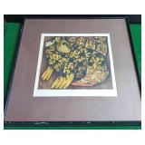 513 - LTD ED CAROL JABLONSKY FRAMED ART 21X20"