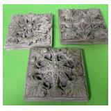 513 - THREE DECORATIVE TILES 6"SQ EA (F47)