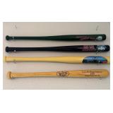 S3 - FOUR COLLECTIBLE BASEBALL BATS (B86)