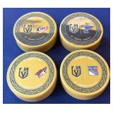 S3 - FOUR COLLECTIBLE VGK PUCKS (B6)