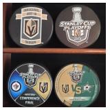 S3 - COLLECTION OF VGK HOCKEY PUCKS (B51)