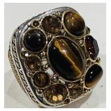 OTTOMAN STYLE TIGER EYE RING