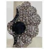FLORAL MOTIF COCKTAIL RING