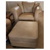502 - ITALSOFA ARM CHAIR W/ OTTOMAN